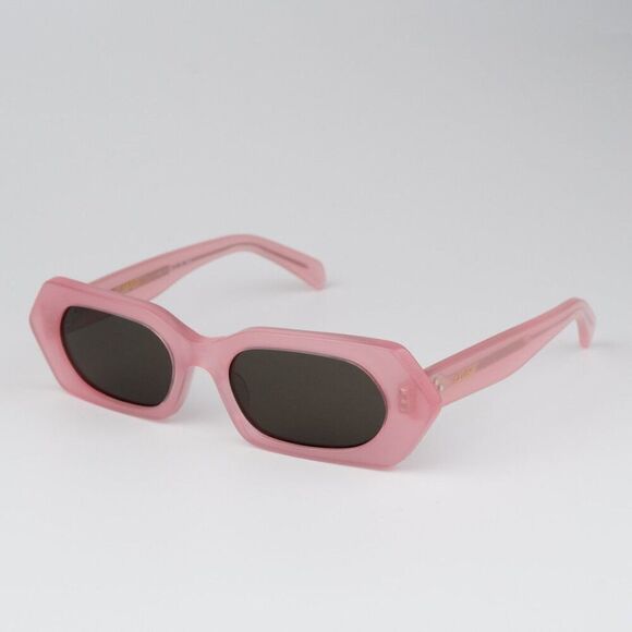 NEW Celine CL40243I 72J Shiny Opal Pink Brown  Rectangle Women Sunglasses main image 6